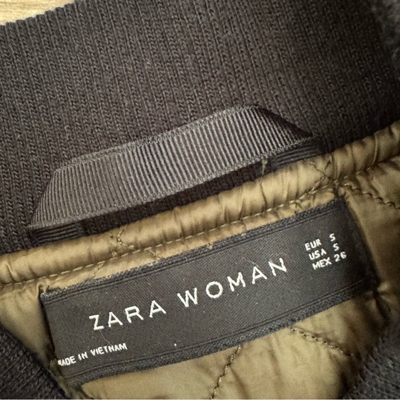Zara Woman Quilted Olive Puffer Jacket - Picture 3 of 15
